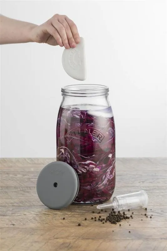 Fermentier Set, 3 Liter Einmachglas mit Gärverschluss