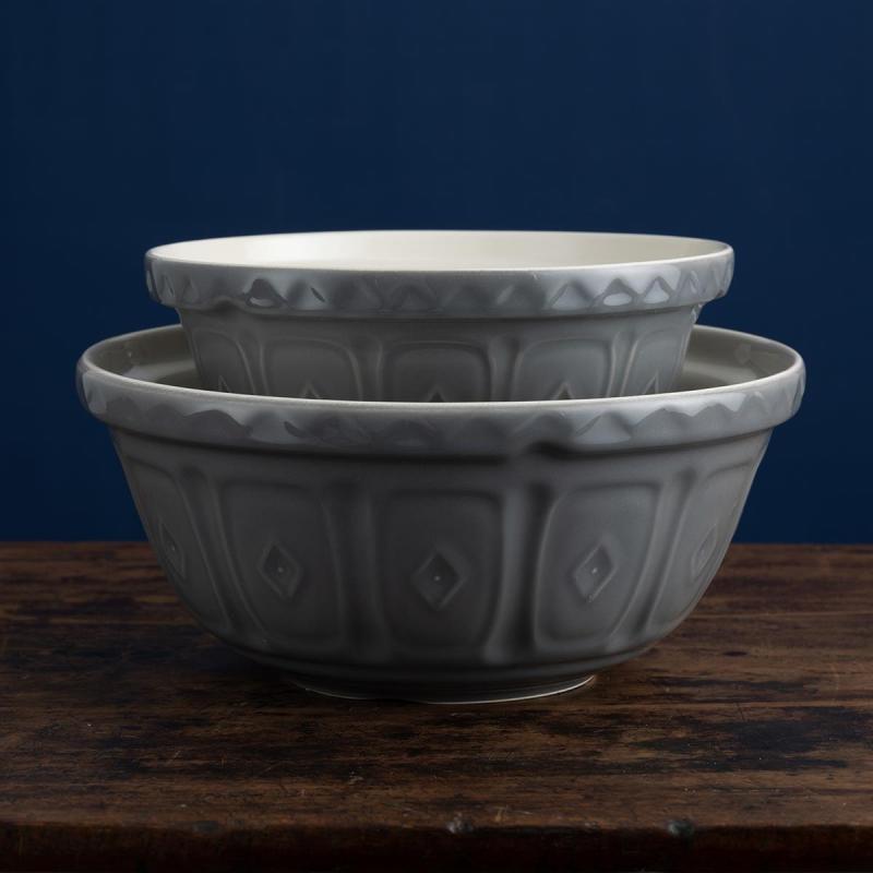 Preview: Rührschüssel aus Steingut, grau, 4 Liter 