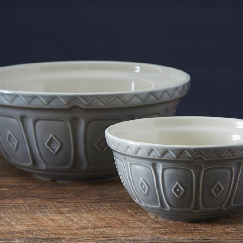 Preview: Rührschüssel aus Steingut, grau, 4 Liter 