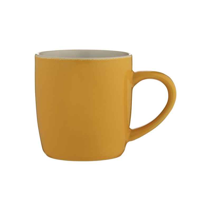 Tasse aus Steingut, senffarbend, 330 ml