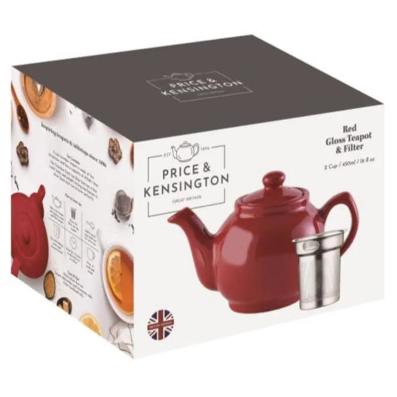 Teekanne + Teesieb rot Set, 1,1 l 6 Tassen