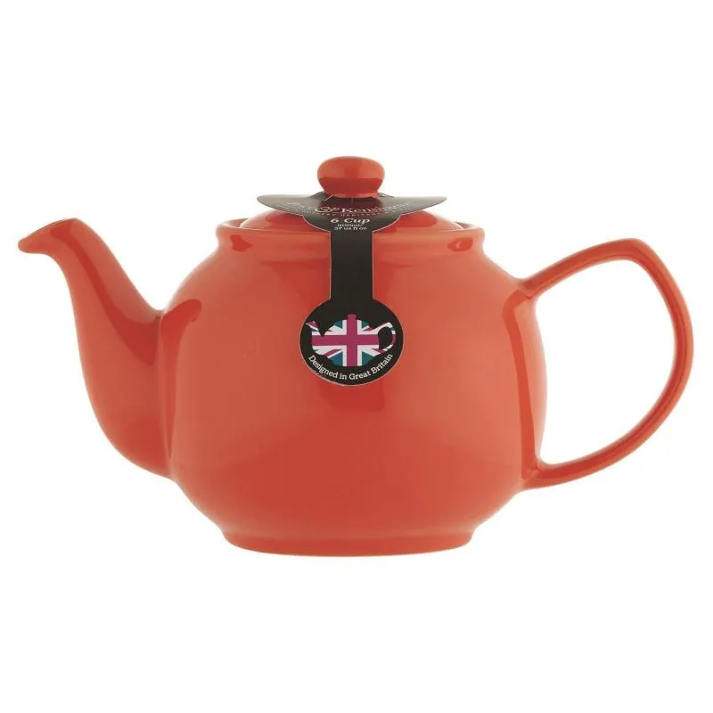 Teekanne, glänzend orange, 2 Tassen