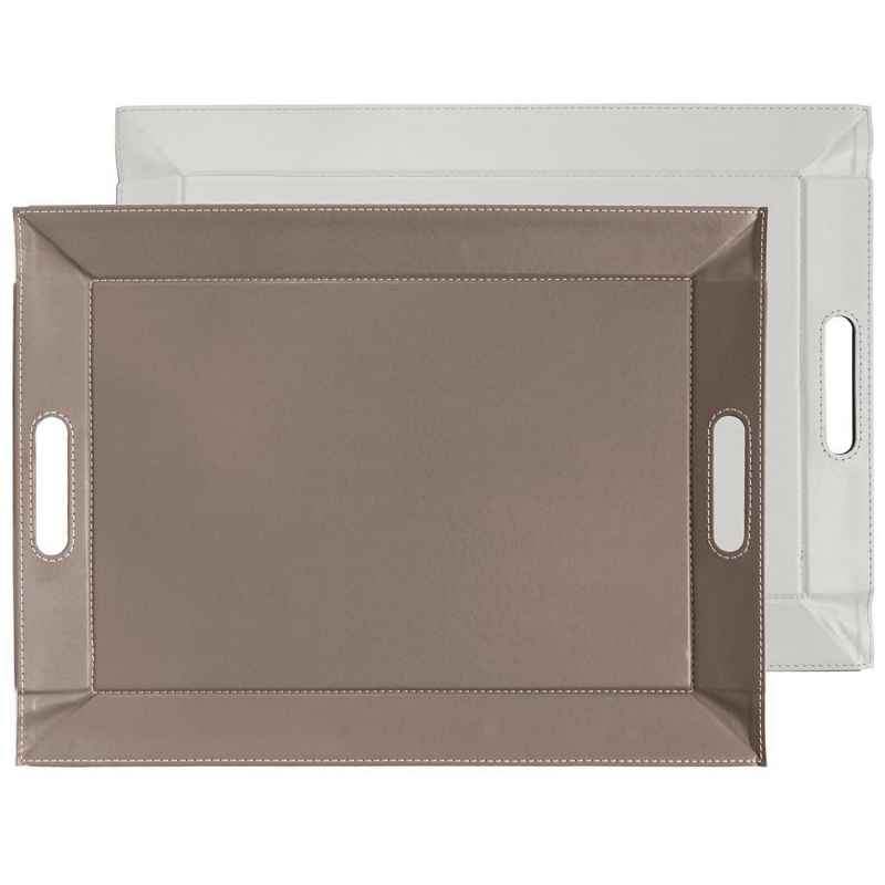 Preview: Wendetablett Taupe / Weiss - 55 x 41cm