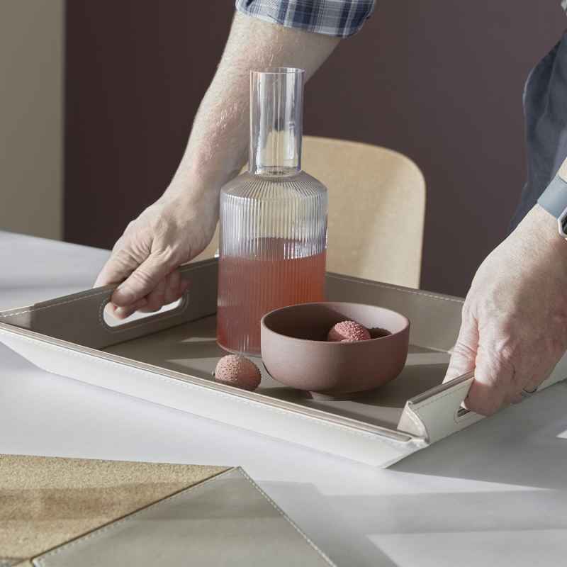 Preview: Wendetablett Taupe / Weiss - 55 x 41cm