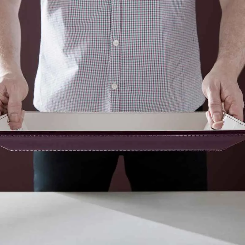 Wendetablett Pflaume / Elfenbein - 45 x 35cm