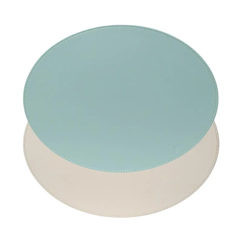 Platzset, Oval, Mint/Elfenbein 45 x 34cm