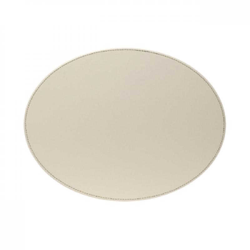 Preview: Platzset, Oval, Olivegrün/Elfenbein 45 x 34 cm