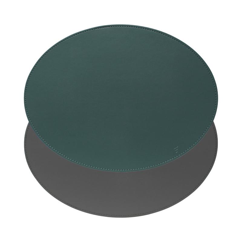 Preview: Platzset, Oval, Petrol/Anthrazit 45 x 34 cm