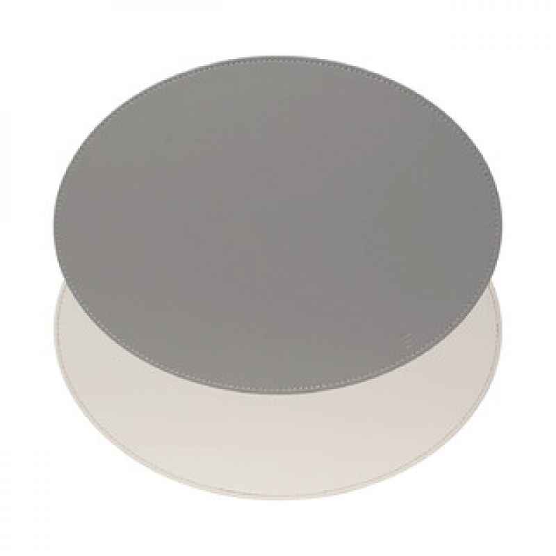 Preview: Platzset, Oval, Grau/Weiß 45 x 34cm