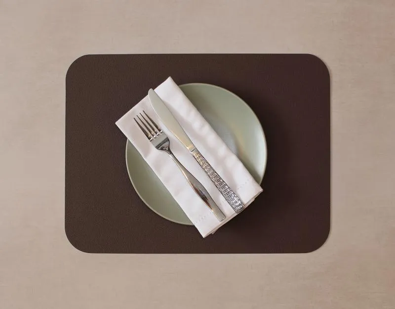 Fleximats Platzsets, 2er Sets, 46x33cm, Braun/Weiß