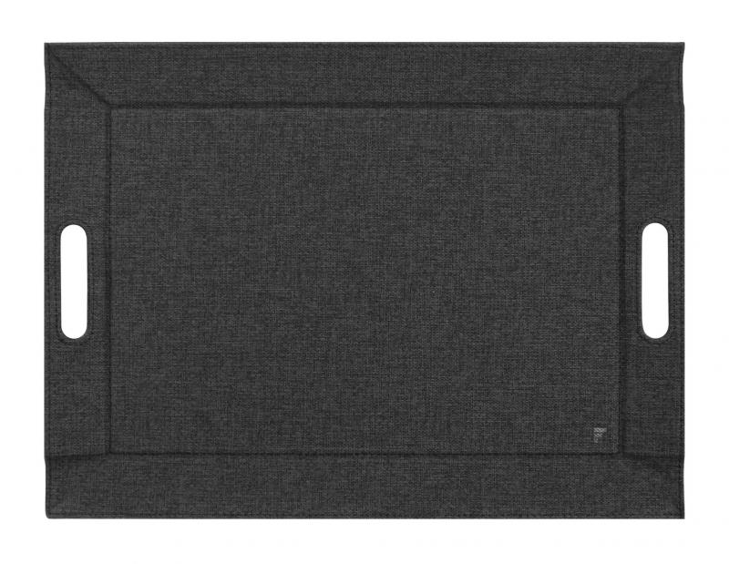 Tablett Textilstruktur gross 55 x 41 cm schwarz