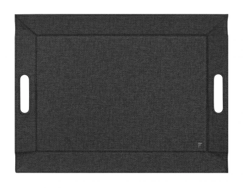 Tablett Textilstruktur gross 55 x 41 cm schwarz