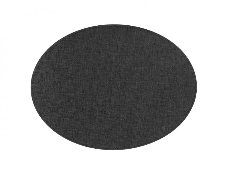 Ovales Platzset Textilstruktur 45 x 34 cm schwarz