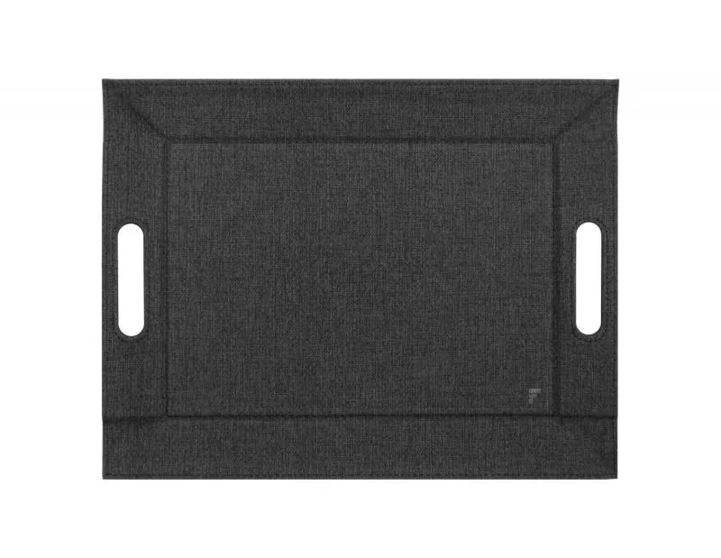 Tablett Textilstruktur klein 45 x 35 cm schwarz