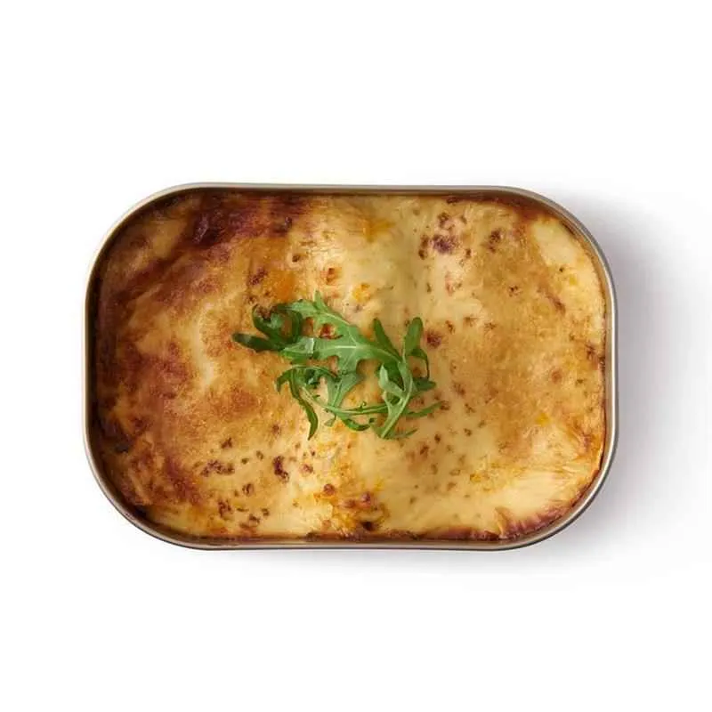 Edelstahl Lunch Box - Orange, 1000 ml, Edelstahl/Silikon, Maße: 20 x 15 x 6,5 cm