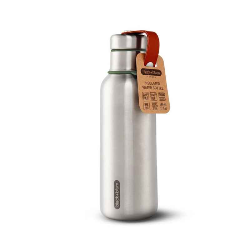 Preview: Wasserflasche 500 ml Isoliertes Edelstahl Olive