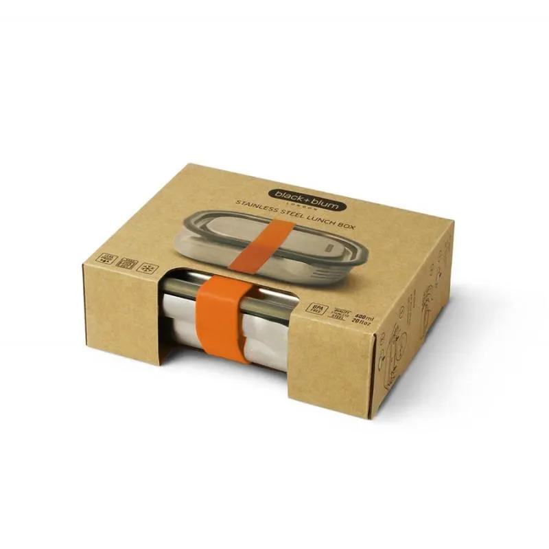 Lunch Box 600 ml Edelstahl Orangel