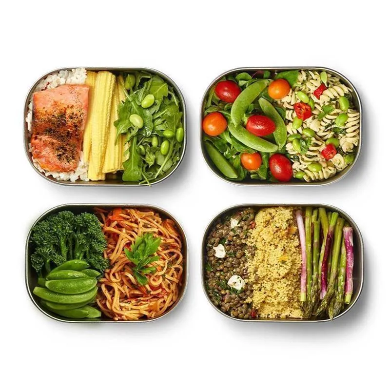 Lunch Box 600 ml Edelstahl Olive
