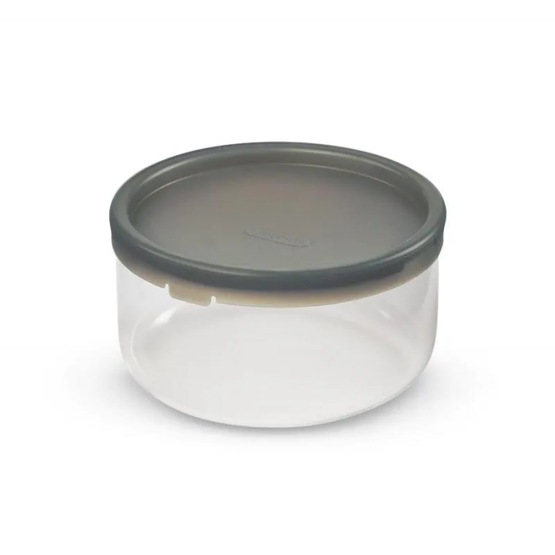 Lunchschale 750 ml aus Glas mit Schutzhülle, Mandel