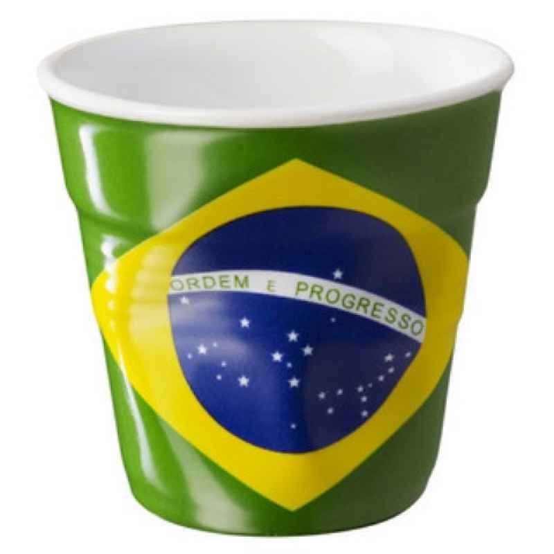 Knickbecher Espresso 0,08l Flagge Brasil.