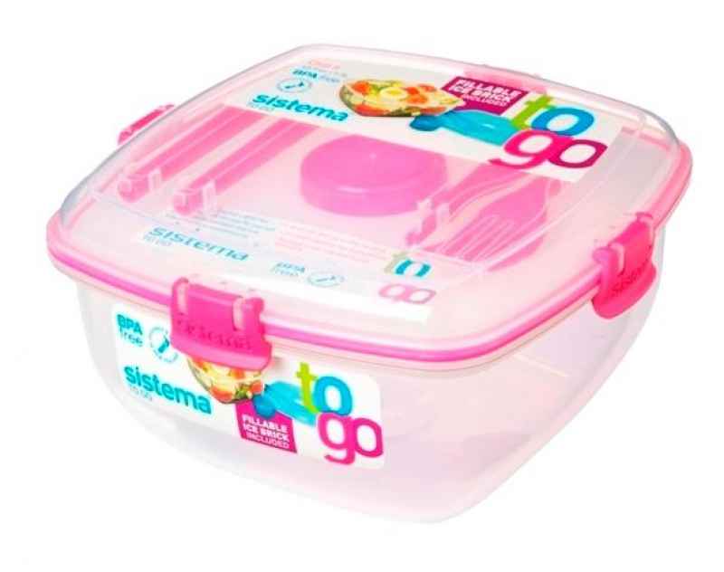 Lunchbox + Kühlelement 1,3 l pink