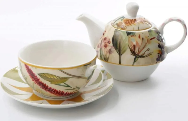 Tea4One mit Untertasse MIRABILIA 400 ml gelb