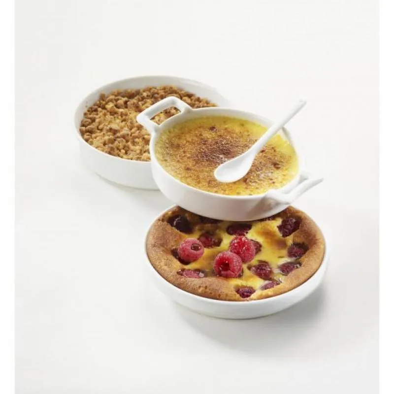DESSERTSCHAELCHEN,CREME BRULEE 14 cm Weiss