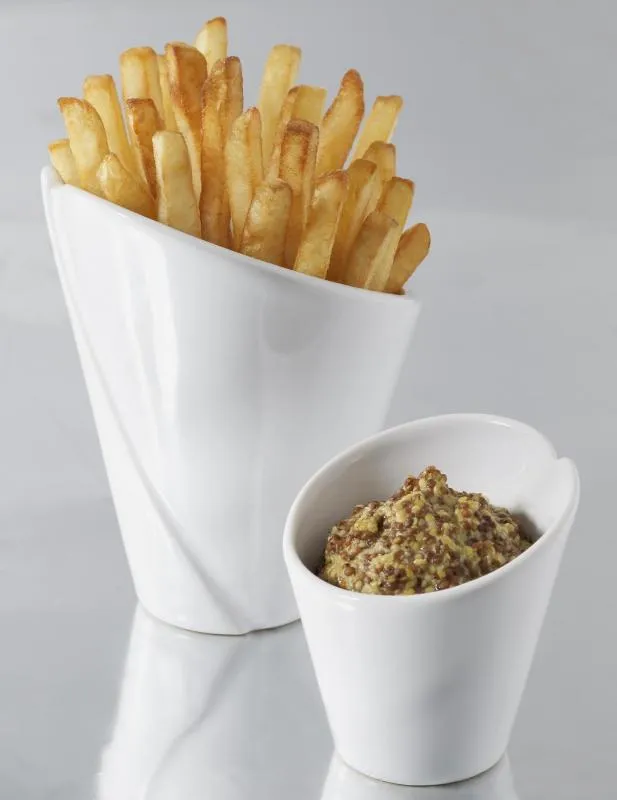 POMMESTÜTE KEGEL MINI 6 cm Weiss