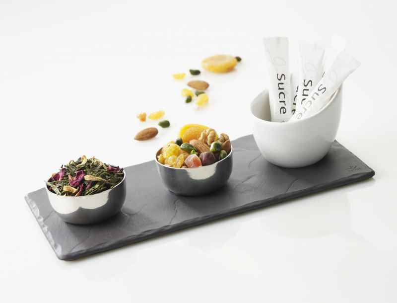 Preview: TABLETT/ TELLER/ Untertasse für Cappuccino Becher 25 x 12 cm Matt schiefer