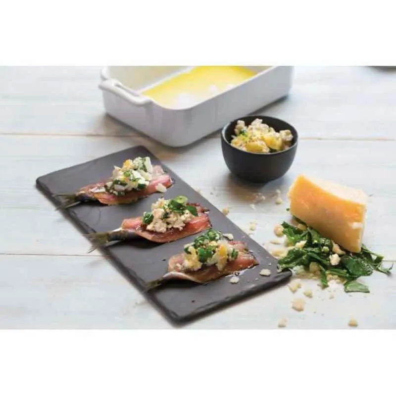 TELLER/ PLATTE/ BURGERTELLER/ STEAKTELLER/ SERVIERPLATTE 30 x 11 cm RECHTECKIG Matt schiefer