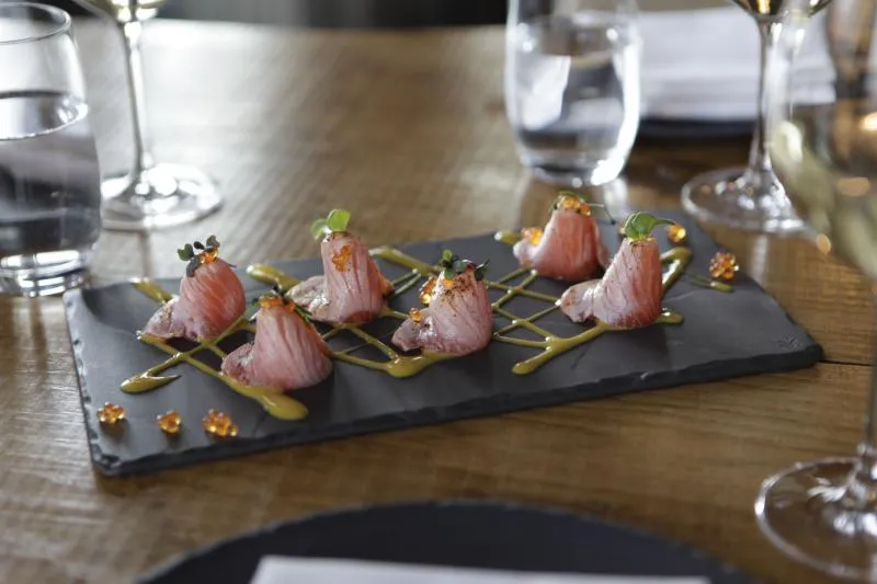 SERVIERPLATTE universal 30 x 16 cm rechteeckig schmal Matt schiefer