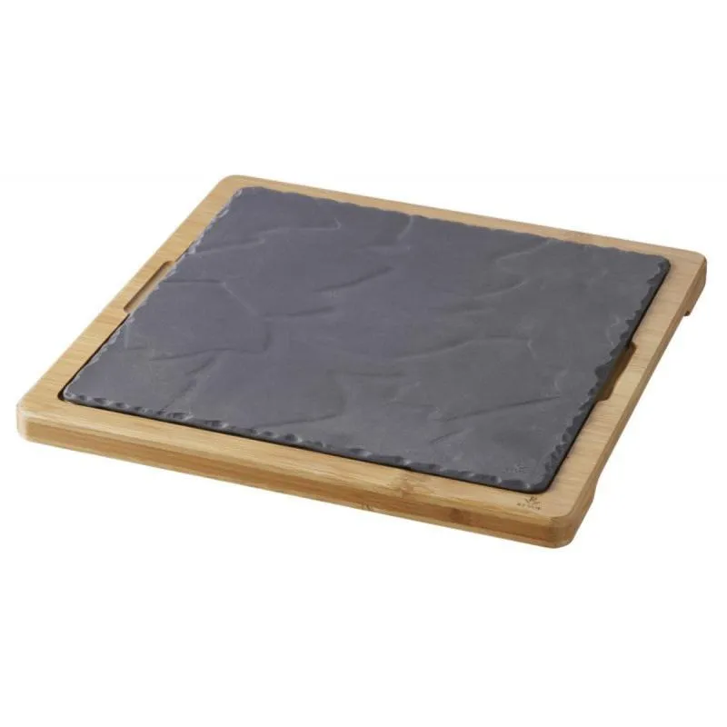 BURGER & STEAKTELLER QUADRATISCH 25 x 25 cm Schieferoptik