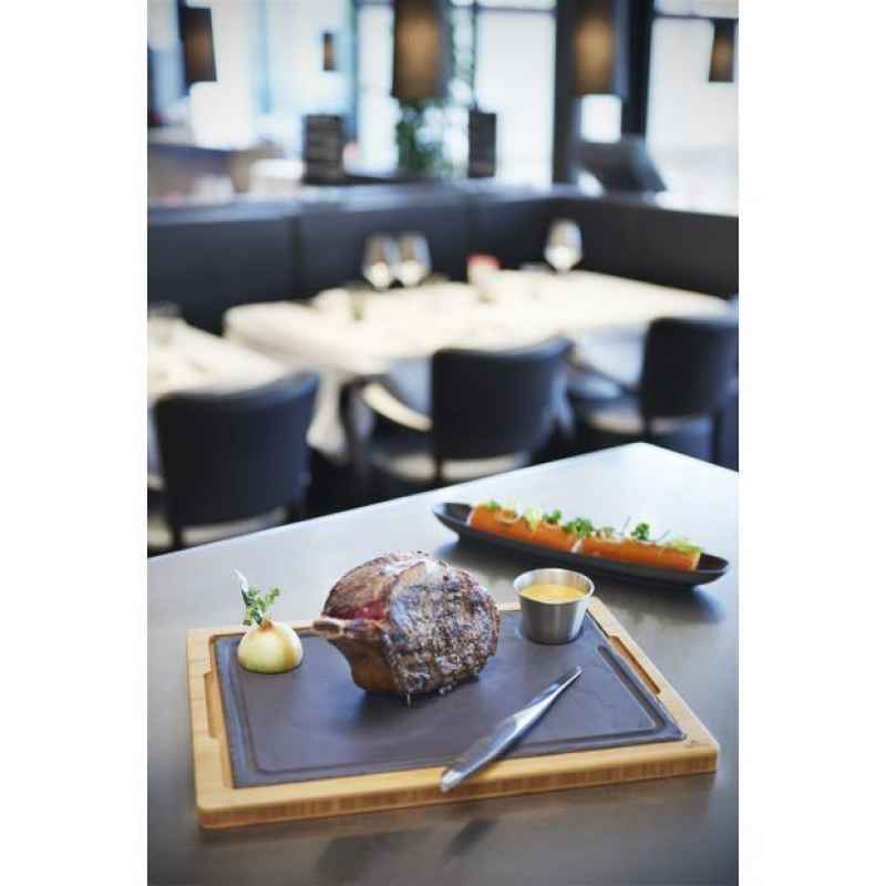 Preview: HOLZTABLETT 29,2 x 29,2 cm für Steakteller 25 x 25 cm Bambus