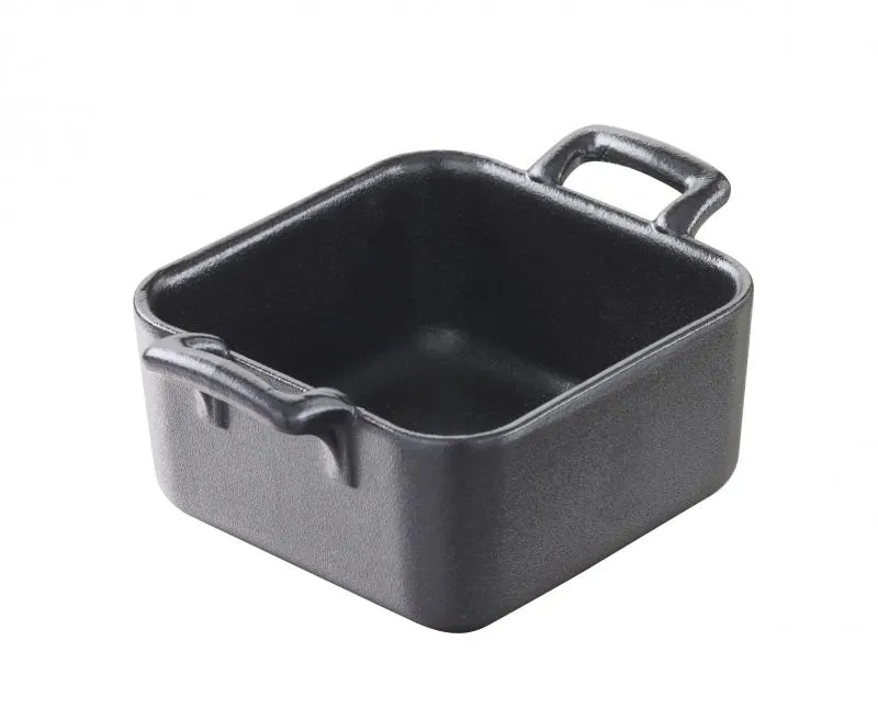 SCHÄLCHEN 8 cl QUADRATISCH Gusseisenoptik