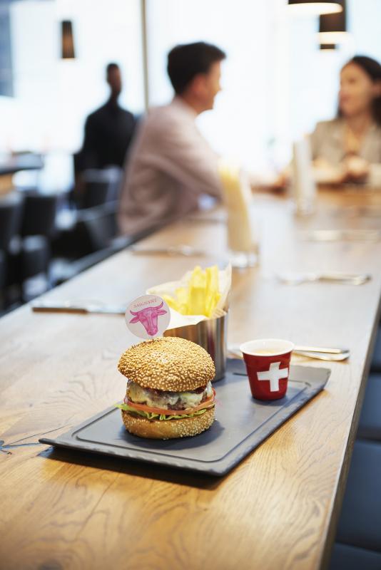 Preview: STEAKTELLER 39,5 cm, 2 RAENDER HOCH Matt schiefer