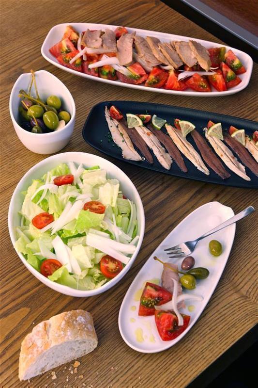 Preview: CLUB TELLER/ PLATTE/ SERVIERPLATTE 36 cm x 15 cm Weiss