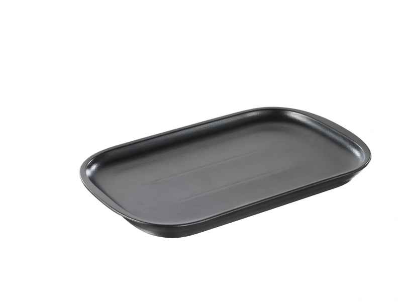 Preview: FLEISCH & STEAKPLATTE RECHTECKIG 32 cm gusseisen Optik