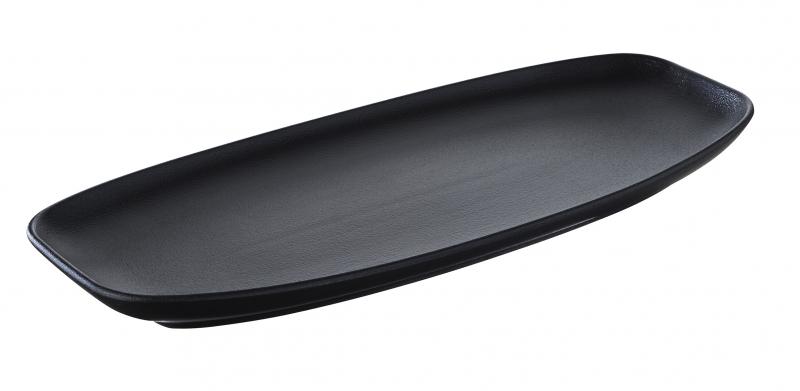 Preview: CLUB TELLER/ PLATTE/ SERVIERPLATTE 36 cm x 15 cm in gusseisener Optik