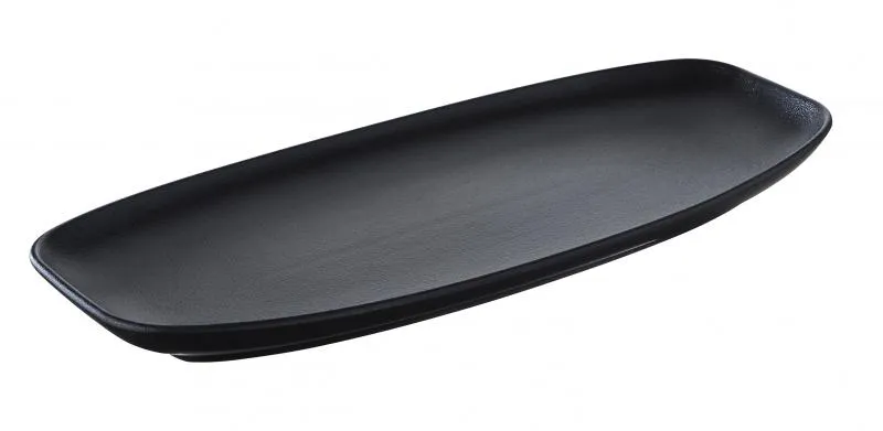 CLUB TELLER/ PLATTE/ SERVIERPLATTE 36 cm x 15 cm in gusseisener Optik