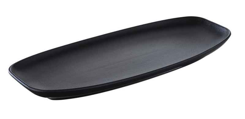 Preview: CLUB TELLER/ PLATTE/ SERVIERPLATTE 36 cm x 15 cm in gusseisener Optik