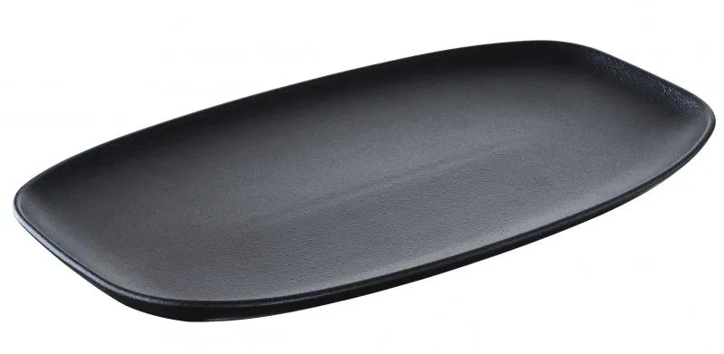 CLUB TELLER/ PLATTE/ SERVIERPLATTE 31 x 21 cm in gusseisener Optik