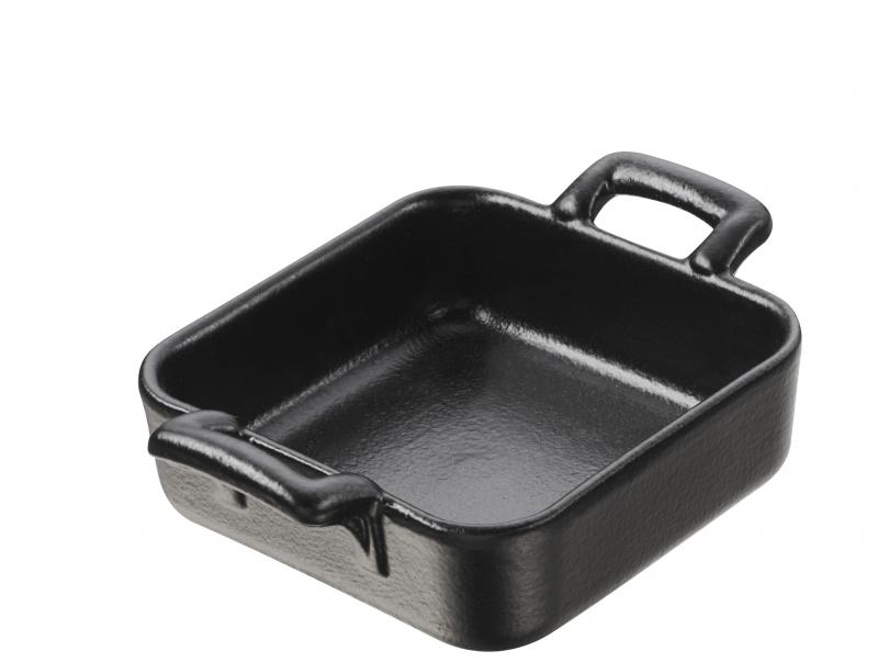 Preview: SCHÄLCHEN 5 cl QUADRATISCH Gusseisenoptik