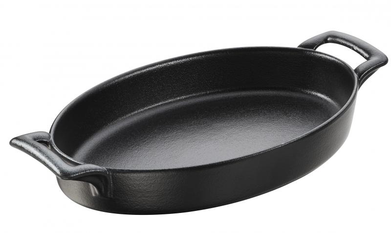 Preview: AUFLAUFFORM 70 cl OVAL MIT GRIFFEN Gusseisenoptik 