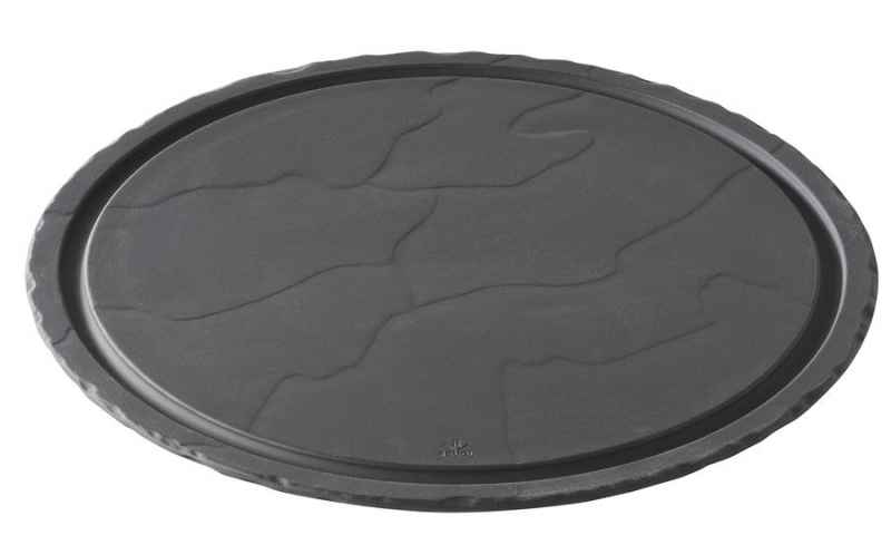 RUNDER TELLER/ STEAKTELLER 30 cm Matt schiefer
