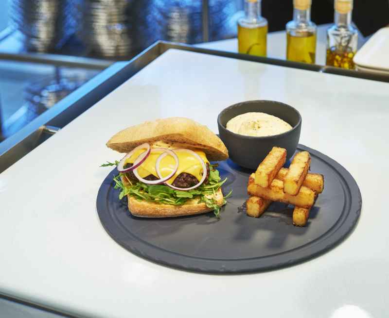 RUNDER STEAKTELLER 30 cm Schieferoptik