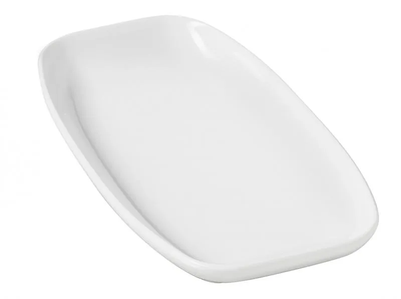 CLUB RECHTECKIGER TELLER/ PLATTE/ SERVIERPLATTE 24 cm Weiss