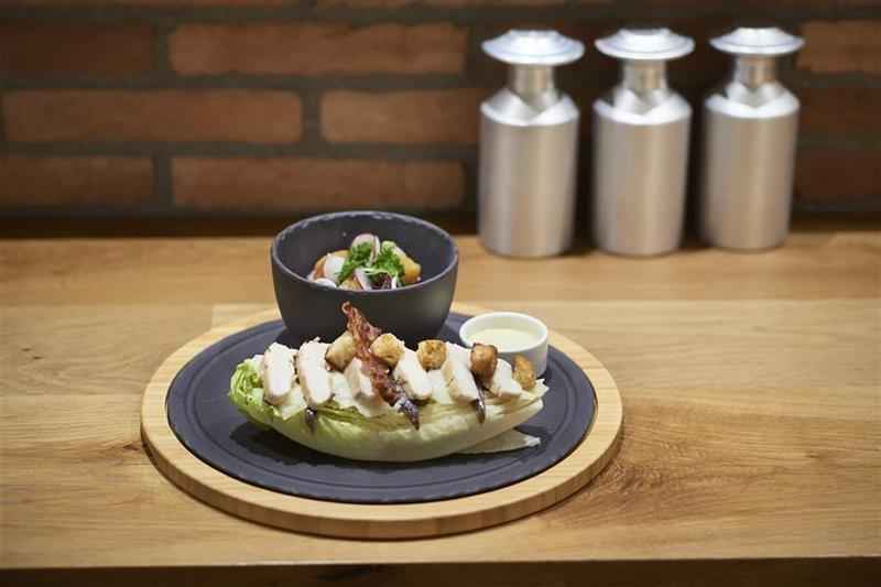 Preview: RUNDER STEAKTELLER 30 cm Schieferoptik