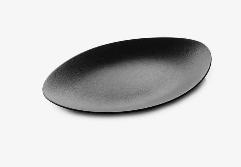 EQUINOXE SERVIERTELLER 35 cm Gusseisener optik