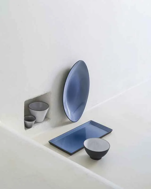 EQUINOXE RECHTECKIGE PLATTE/RECHTECKIGER TELLER 32,5 cm Cirrusblau