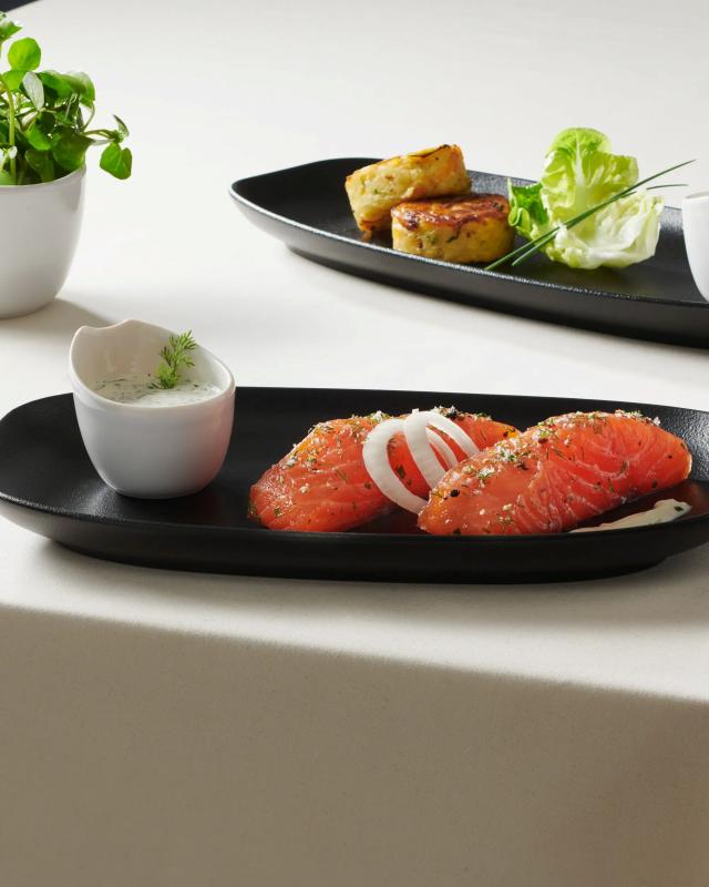 Preview: CLUB PLATTE/ SERVIERPLATTE RECHTECKIG in gusseisener Optik